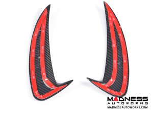 Mercedes Benz C-Class Rear Bumper Fins - Carbon Fiber